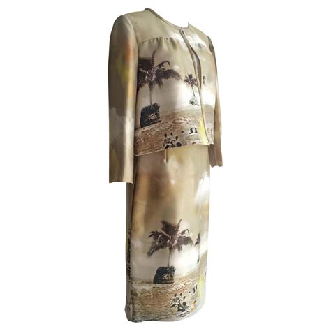 prada silk suit raw beach print 2010